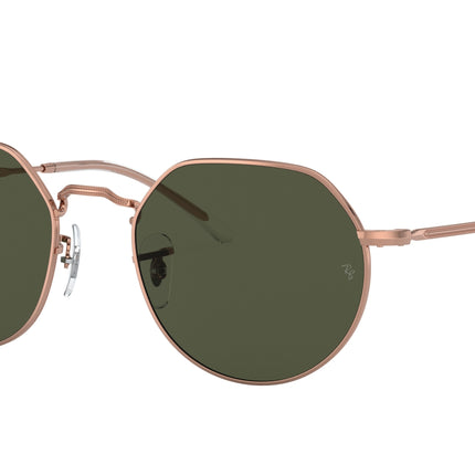 Ray-Ban JACK RB3565 Irregular Sunglasses  920231-Rose Gold 55-145-20 - Color Map Gold