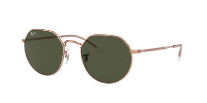 Ray-Ban JACK RB3565 Irregular Sunglasses  920231-Rose Gold 55-145-20 - Color Map Gold