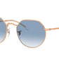 Ray-Ban JACK RB3565 Irregular Sunglasses  92023F-Rose Gold 55-145-20 - Color Map Gold