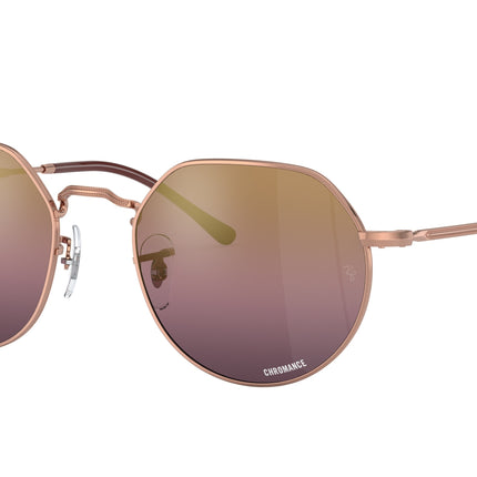 Ray-Ban JACK RB3565 Irregular Sunglasses  9202G9-Rose Gold 53-145-20 - Color Map Gold