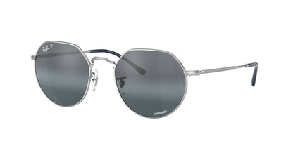 Ray-Ban JACK RB3565 Irregular Sunglasses  9242G6-Silver 51-145-20 - Color Map Silver