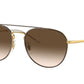 Ray-Ban RB3589 Phantos Sunglasses  905513-Brown On Gold 55-140-18 - Color Map Brown