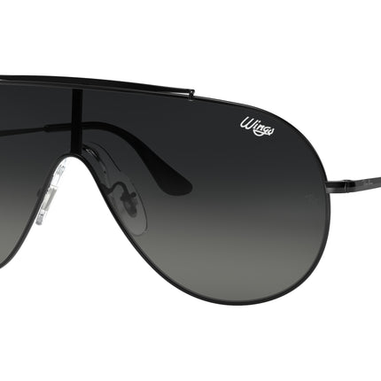Ray-Ban WINGS RB3597 Pilot Sunglasses  002/11-Black 33-140-133 - Color Map Black