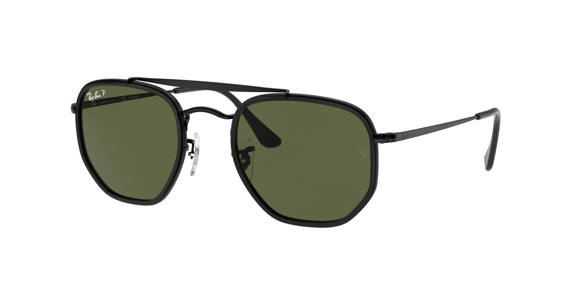 Ray-Ban THE MARSHAL II RB3648M Irregular Sunglasses  002/58-Black 52-145-23 - Color Map Black