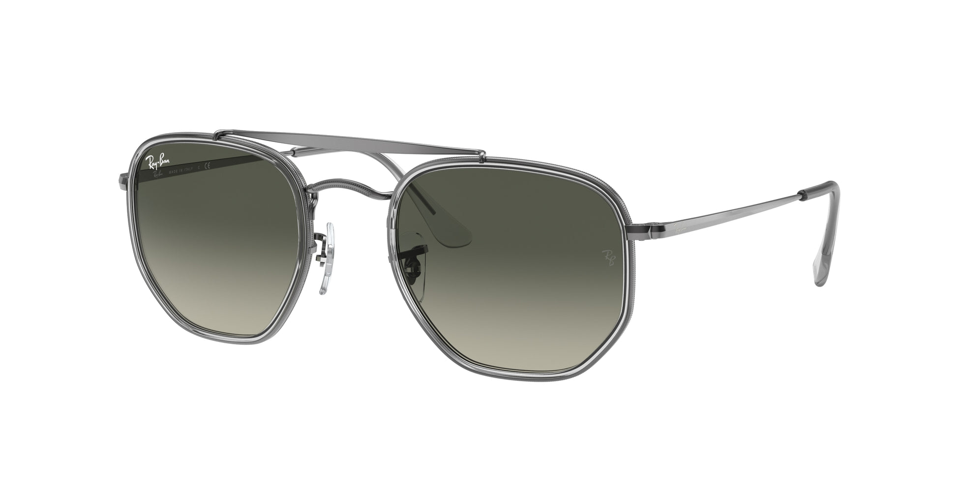 Ray-Ban THE MARSHAL II RB3648M Irregular Sunglasses  004/71-Gunmetal 52-145-23 - Color Map Grey