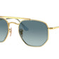 Ray-Ban THE MARSHAL II RB3648M Irregular Sunglasses  91233M-Gold 52-145-23 - Color Map Gold