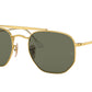 Ray-Ban THE MARSHAL RB3648 Irregular Sunglasses  001-Gold 54-145-21 - Color Map Gold