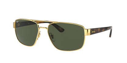 Ray-Ban RB3663 Irregular Sunglasses  001/31-Gold 60-140-17 - Color Map Gold