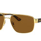 Ray-Ban RB3663 Irregular Sunglasses  001/57-Gold 60-140-17 - Color Map Gold