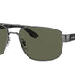 Ray-Ban RB3663 Irregular Sunglasses  004/58-Gunmetal 60-140-17 - Color Map Grey