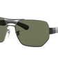 Ray-Ban RB3672 Irregular Sunglasses  004/9A-Gunmetal 60-135-17 - Color Map Grey