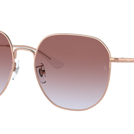 Ray-Ban RB3680D Irregular Sunglasses  9202I8-Rose Gold 60-150-19 - Color Map Gold