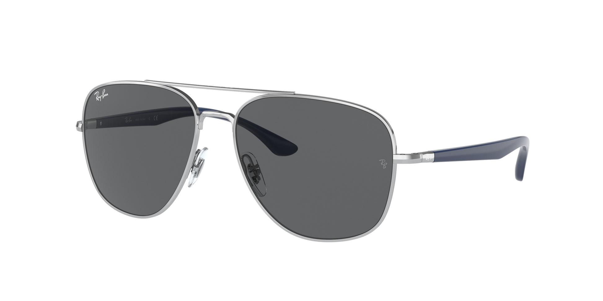 Ray-Ban RB3683 Square Sunglasses  003/B1-Silver 59-145-15 - Color Map Silver