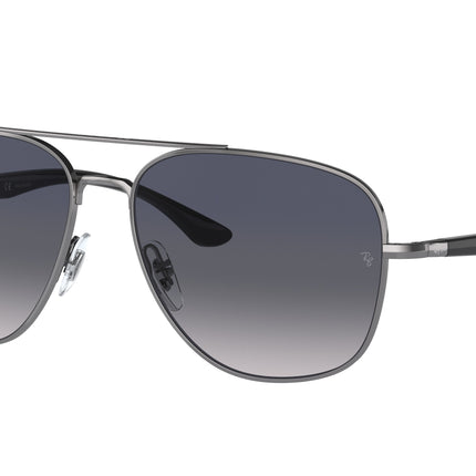 Ray-Ban RB3683 Square Sunglasses  004/78-Gunmetal 59-145-15 - Color Map Grey