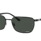 Ray-Ban CHROMANCE RB3684CH Irregular Sunglasses  002/K8-Black 58-140-18 - Color Map Black