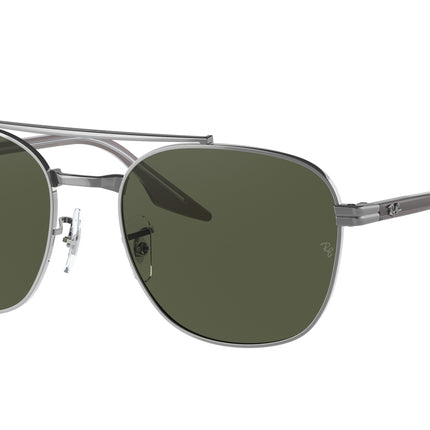 Ray-Ban RB3688 Square Sunglasses  004/31-Gunmetal 58-145-19 - Color Map Grey
