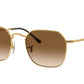 Ray-Ban JIM RB3694 Irregular Sunglasses  001/51-Gold 55-145-20 - Color Map Gold