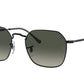 Ray-Ban JIM RB3694 Irregular Sunglasses  002/71-Black 55-145-20 - Color Map Black