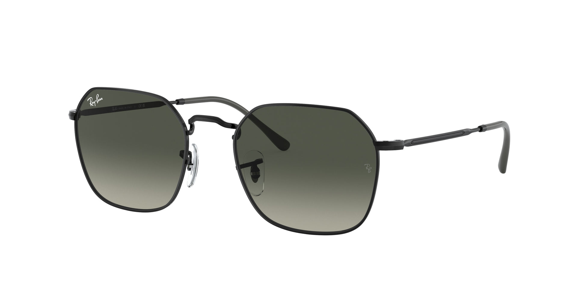 Ray-Ban JIM RB3694 Irregular Sunglasses  002/71-Black 55-145-20 - Color Map Black
