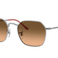 Ray-Ban JIM RB3694 Irregular Sunglasses  003/3B-Silver 55-145-20 - Color Map Silver