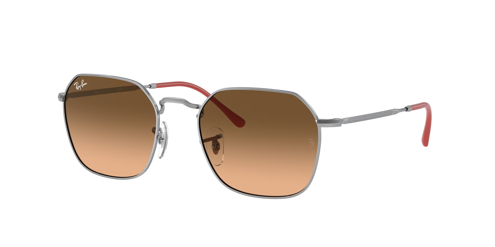 Ray-Ban JIM RB3694 Irregular Sunglasses  003/3B-Silver 55-145-20 - Color Map Silver