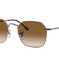 Ray-Ban JIM RB3694 Irregular Sunglasses  004/51-Gunmetal 55-145-20 - Color Map Grey