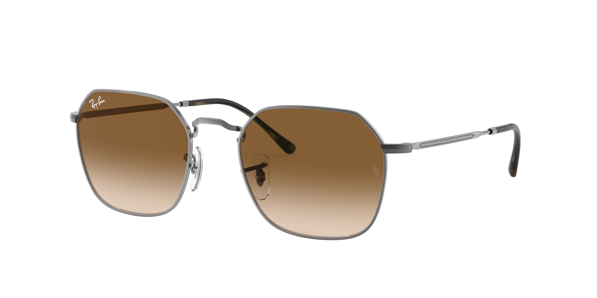 Ray-Ban JIM RB3694 Irregular Sunglasses  004/51-Gunmetal 55-145-20 - Color Map Grey
