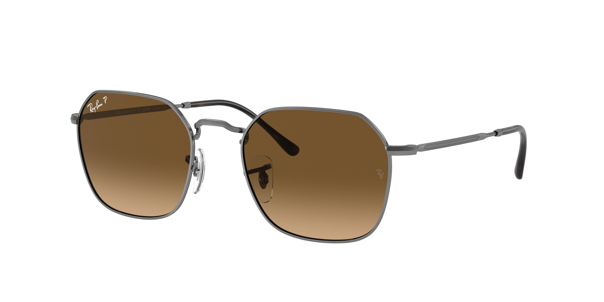 Ray-Ban JIM RB3694 Irregular Sunglasses  004/M2-Gunmetal 55-145-20 - Color Map Grey