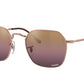 Ray-Ban JIM RB3694 Irregular Sunglasses  9202G9-Rose Gold 55-145-20 - Color Map Gold
