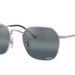 Ray-Ban JIM RB3694 Irregular Sunglasses  9242G6-Silver 55-145-20 - Color Map Silver
