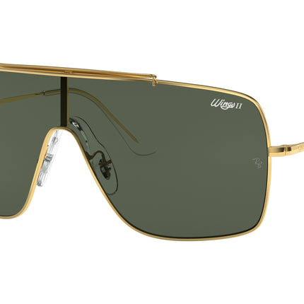 Ray-Ban WINGS II RB3697 Square Sunglasses  905071-Arista Gold 35-140-135 - Color Map Gold