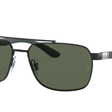 Ray-Ban RB3701 Rectangle Sunglasses  002/71-Black 59-145-17 - Color Map Black