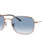 Ray-Ban RB3706 Pillow Sunglasses  92023F-Rose Gold 57-145-20 - Color Map Gold