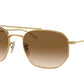 Ray-Ban RB3707 Irregular Sunglasses  001/51-Gold 57-145-20 - Color Map Gold