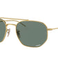 Ray-Ban RB3707 Irregular Sunglasses  001/O9-Gold 57-145-20 - Color Map Gold