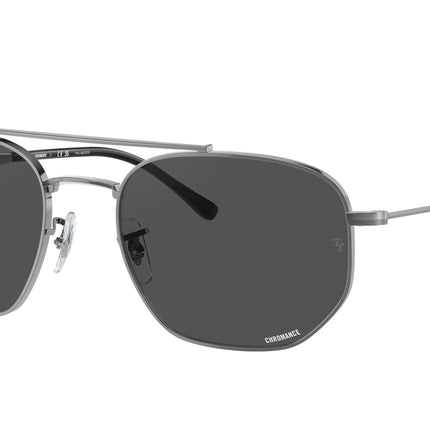 Ray-Ban RB3707 Irregular Sunglasses  004/K8-Gunmetal 57-145-20 - Color Map Grey