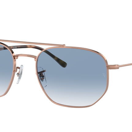 Ray-Ban RB3707 Irregular Sunglasses  92023F-Rose Gold 57-145-20 - Color Map Gold