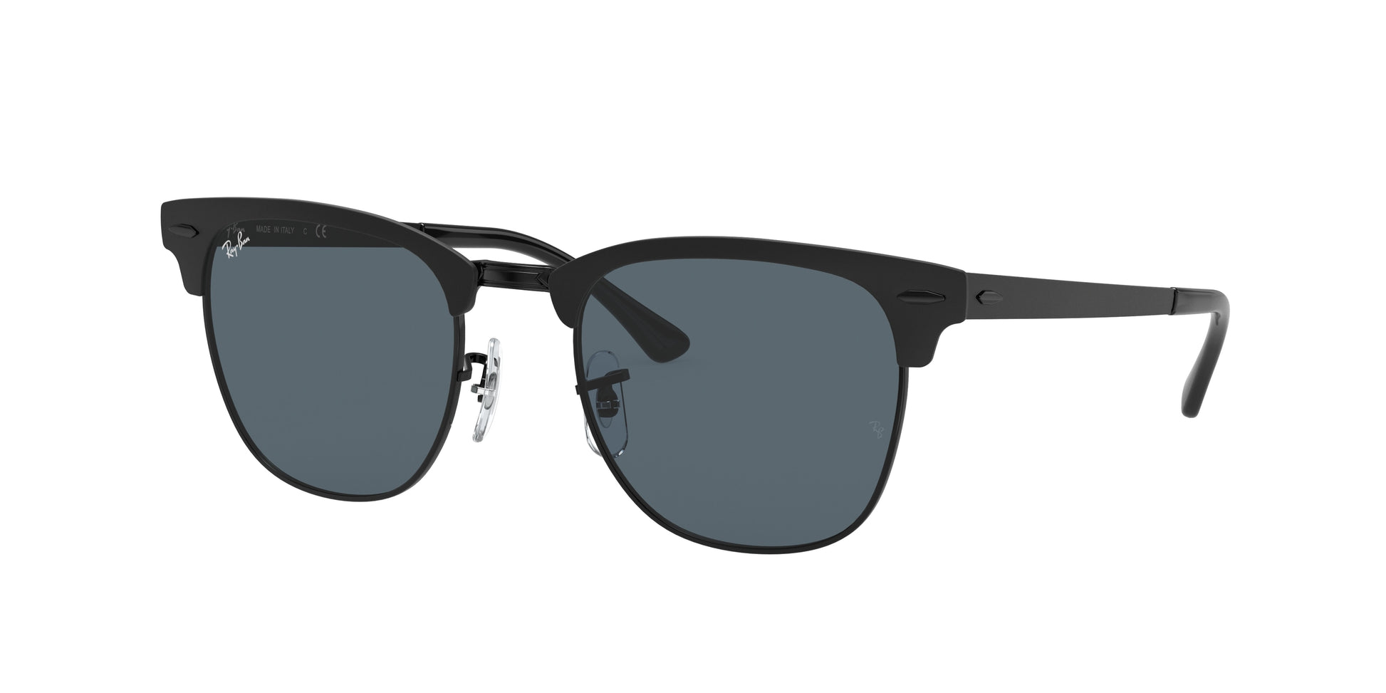 Ray-Ban CLUBMASTER METAL RB3716 Square Sunglasses  186/R5-Black 51-145-21 - Color Map Black