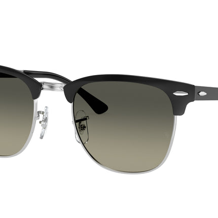 Ray-Ban CLUBMASTER METAL RB3716 Square Sunglasses  900471-Black On Silver 51-145-21 - Color Map Black