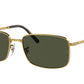 Ray-Ban RB3717 Rectangle Sunglasses  919631-Gold 60-145-18 - Color Map Gold
