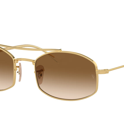 Ray-Ban RB3719 Oval Sunglasses  001/51-Arista Gold 54-145-20 - Color Map Gold