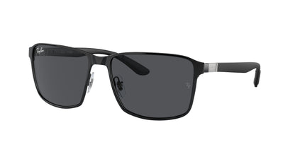 Ray-Ban RB3721 Square Sunglasses  186/87-Black On Black 59-145-17 - Color Map Black