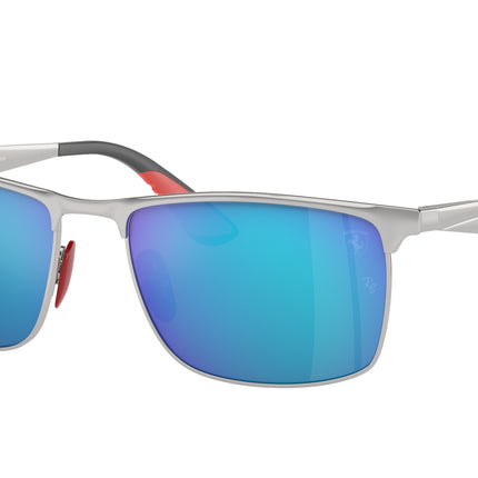 Ray-Ban RB3726M Rectangle Sunglasses  F007A1-Silver 57-145-18 - Color Map Silver