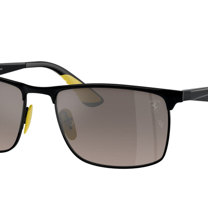 Ray-Ban RB3726M Rectangle Sunglasses  F0885J-Black On Black 57-145-18 - Color Map Black