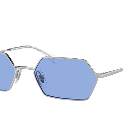 Ray-Ban YEVI RB3728 Irregular Sunglasses  003/80-Silver 58-145-18 - Color Map Silver