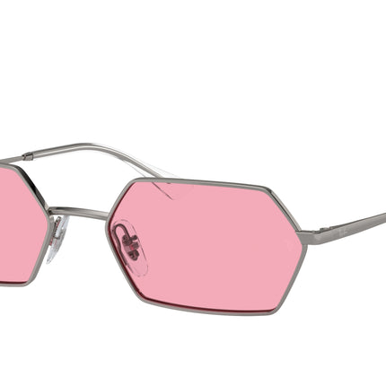 Ray-Ban YEVI RB3728 Irregular Sunglasses  004/84-Gunmetal 58-145-18 - Color Map Grey