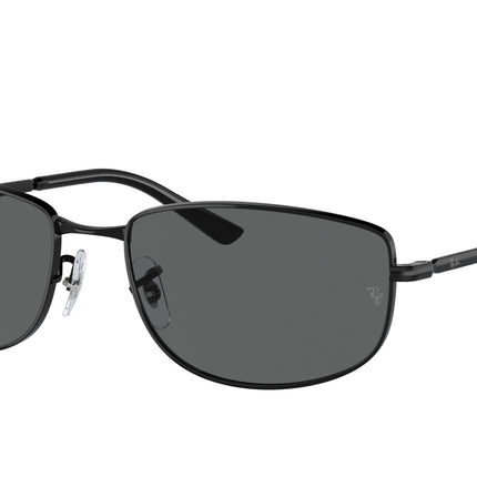 Ray-Ban RB3732 Irregular Sunglasses  002/B1-Black 59-145-18 - Color Map Black