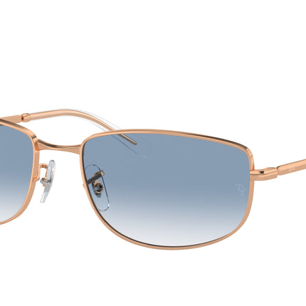 Ray-Ban RB3732 Irregular Sunglasses  92023F-Rose Gold 59-145-18 - Color Map Gold