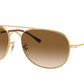 Ray-Ban BAIN BRIDGE RB3735 Pilot Sunglasses  001/51-Gold 60-145-17 - Color Map Gold