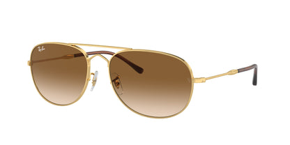 Ray-Ban BAIN BRIDGE RB3735 Pilot Sunglasses  001/51-Arista Gold 60-145-17 - Color Map Gold